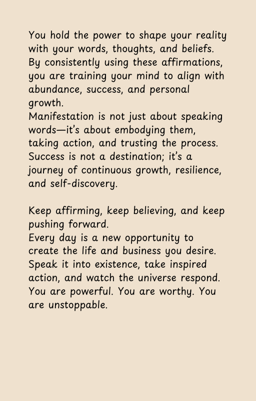 Speak Growth & Abundances Into Existence | Digital